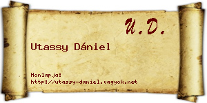 Utassy Dániel névjegykártya